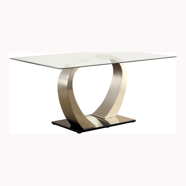 Tino Contemporary Glass Top Dining Table 