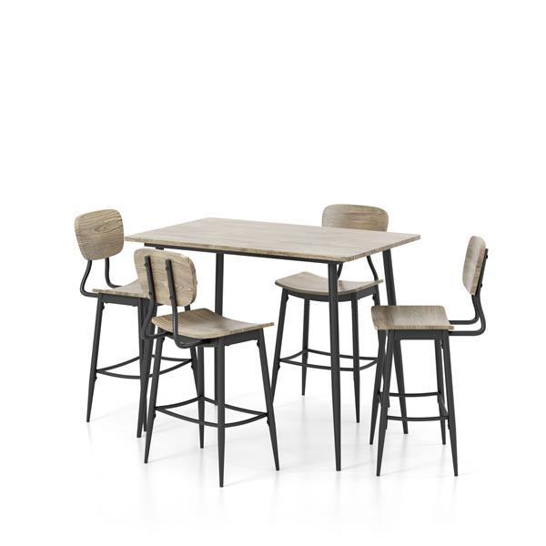 Shandry 5-Piece Counter Height Dining Set in Gray 
