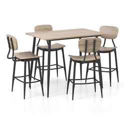 Shandry 5-Piece Counter Height Dining Set in Natural 