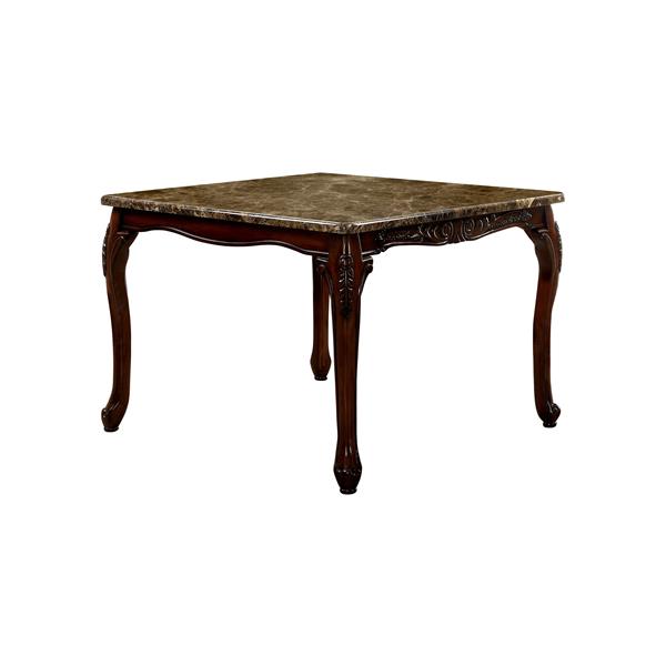 Hannah Traditional Marble Top Counter Height Table 
