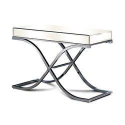 Lorrisa Contemporary Glass Top Coffee Table in Chrome 