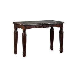 Myrna Traditional Faux Marble Top Coffee Table - Espresso 