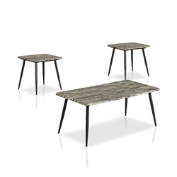 Teres 3-Piece Coffee Table Set in Gray 