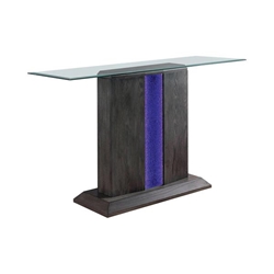 Poelter Contemporary Glass Top Console Table 
