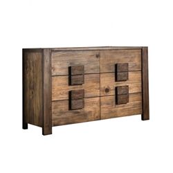 Assaro Rustic 6-Drawer Dresser in Rustic Natural Tone 