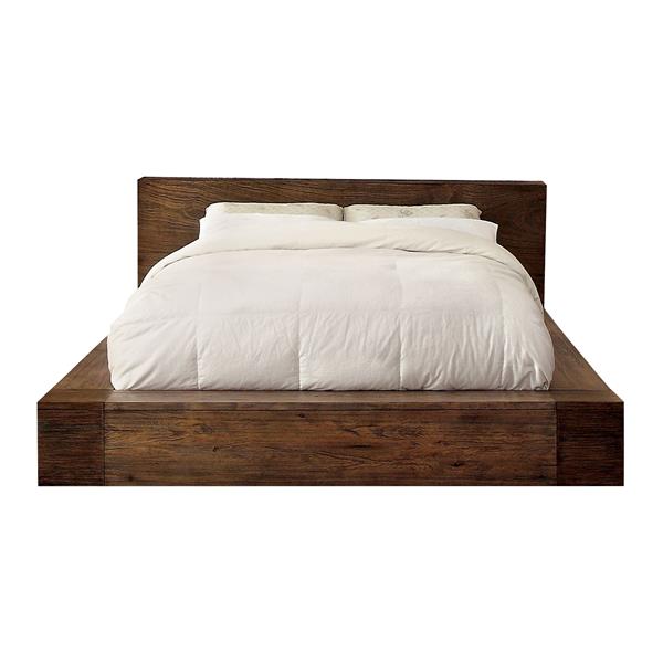 Assaro Rustic Solid Wood Queen Platform Bed 