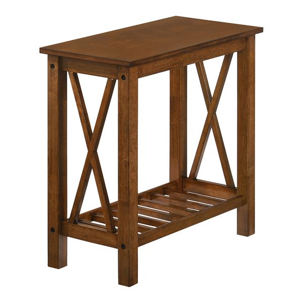 Quint 1-Shelf Side Table in Medium Oak 