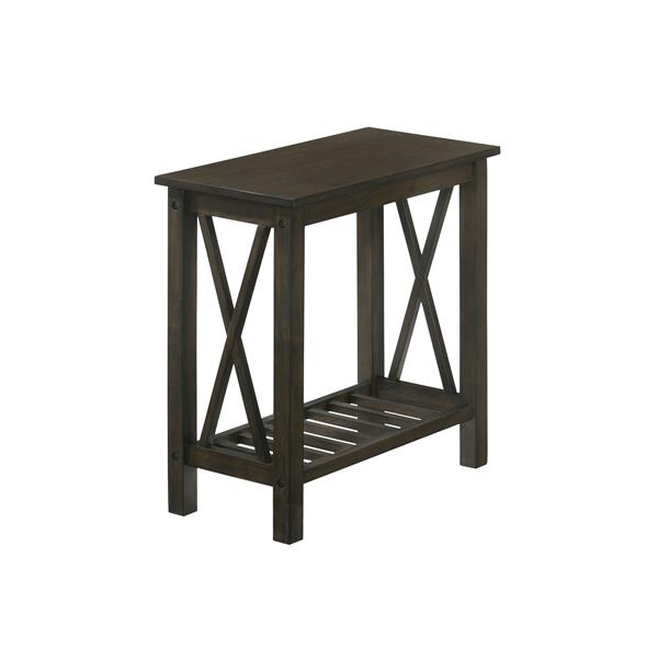 Quint 1-Shelf Side Table in Dark Gray 