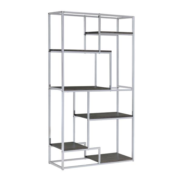 Meg Contemporary Metal 6-Shelf Display Shelf 