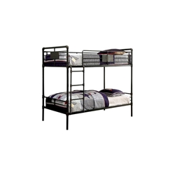 Dillon Industrial Metal Twin Over Twin Bunk Bed 