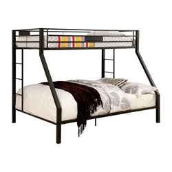 Stili Contemporary Metal Twin Over Queen Bunk Bed 
