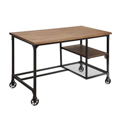 Khalo Industrial Office Desk with Casters 