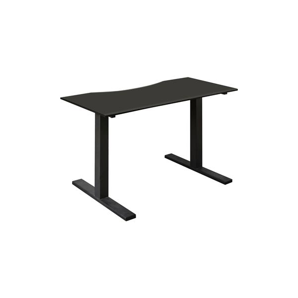 Jamboree Contemporary Height-Adjustable Desk in Black 
