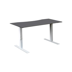 Jamboree Contemporary Height-Adjustable Office Desk in Gray 