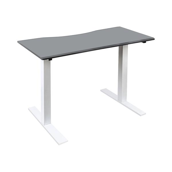 Jamboree Height-Adjustable Office Desk in Gray 