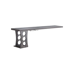 Phoyt Floating Bar Table in Distressed Gray 