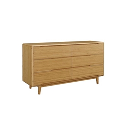 Currant Six Drawer Double Dresser - Caramelized 