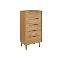 Sienna Five Drawer High Chest - Caramelized 
