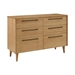 Sienna Six Drawer Double Dresser - Caramelized - GRE1063