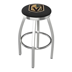 Chrome Vegas Golden Knights Swivel 30-Inch Bar Stool with Accent Ring 