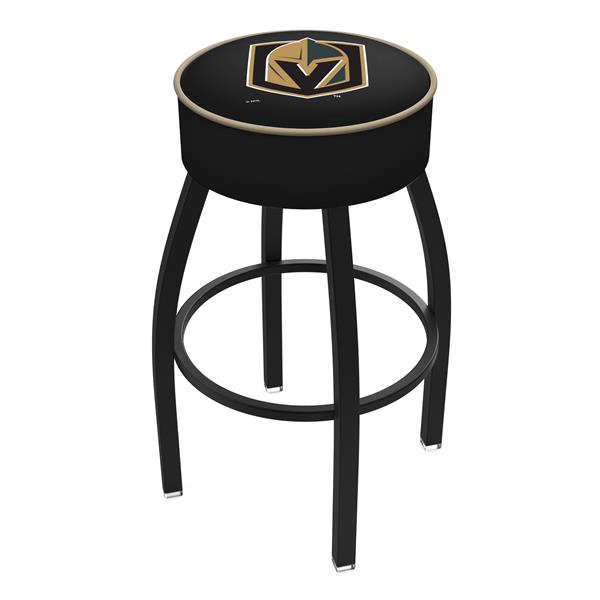 Vegas Golden Knights Cushion Seat with Black Wrinkle Base Swivel 25-Inch Counter Stool 