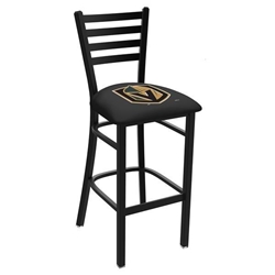 Black Wrinkle Vegas Golden Knights Stationary 25-Inch Counter Stool with Ladder Style Back 