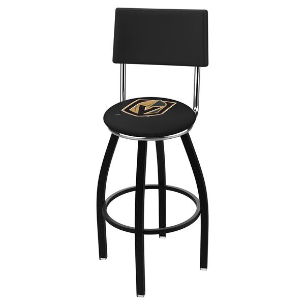 Black Wrinkle Vegas Golden Knights Swivel 25-Inch Counter Stool with a Back 
