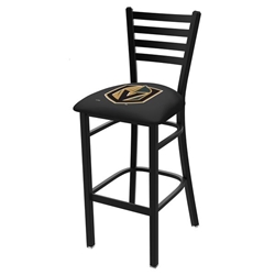 Black Wrinkle Vegas Golden Knights Stationary 30-Inch Bar Stool with Ladder Style Back 
