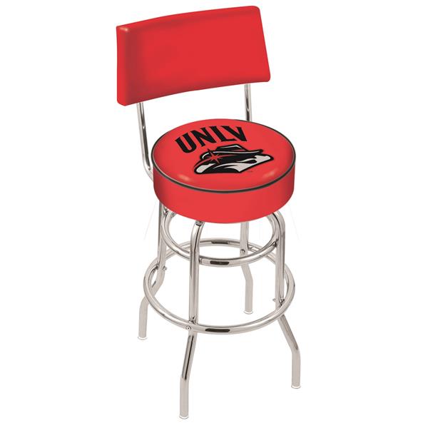 L7C4 UNLV 25-Inch Double-Ring Swivel Counter Stool with Chrome Finish 