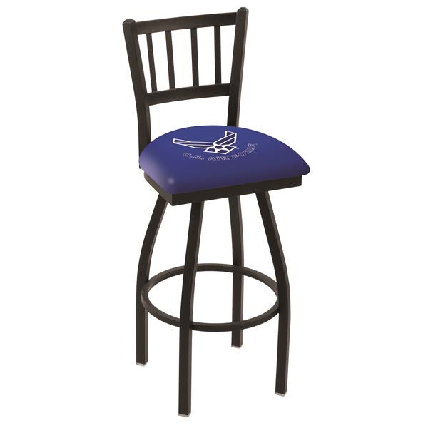 L018 U.S. Air Force 25-Inch Swivel Counter Stool with Black Wrinkle Finish 
