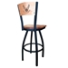 L038 U.S. Air Force 36-Inch Swivel Bar Stool  with Solida Maple Seat and Laser Engraved Back - HBS11332