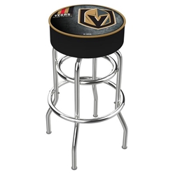 L7C1-03 Vegas Golden Knights 25-Inch Double-Ring Swivel Counter Stool with Chrome Finish 