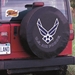 U.S. Air Force Tire Cover - Size F - 29" x 8" Black Vinyl - HBS13225