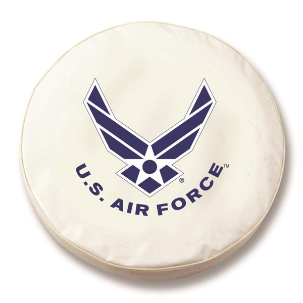 U.S. Air Force Tire Cover - Size J - 27" x 8" White Vinyl 