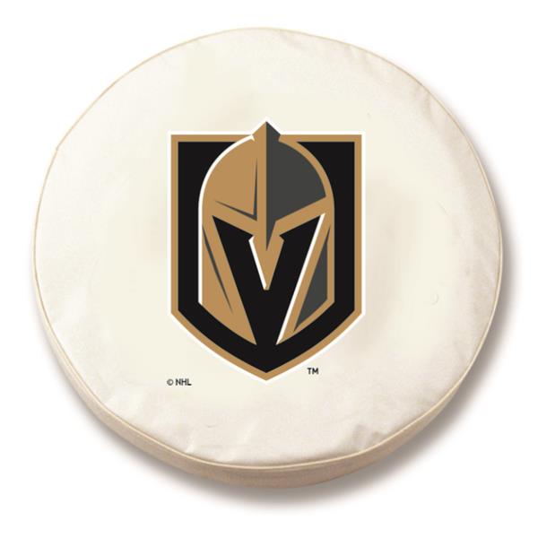 Vegas Golden Knights Tire Cover - Size A 34" x 8" White Vinyl 