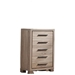 Five Drawers Chest in Dark Taupe - IDU2236