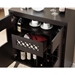 Red Cocoa Finished Wine Cabinet with Metal Glides - IDU2242