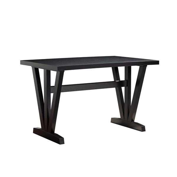 Modern Red Cocoa Dining Table with V-shaped Legs 