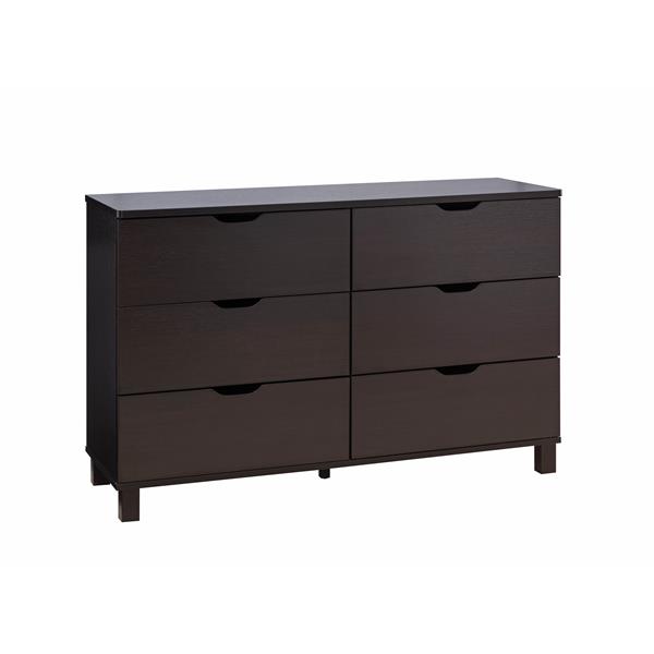 Modern Red Cocoa Dresser with Six Drawers 