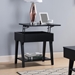 Black Finished End Table with Open Bottom Shelf - IDU2277