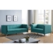Turquoise Finished Sofa with Pleated Back Design - IDU2353