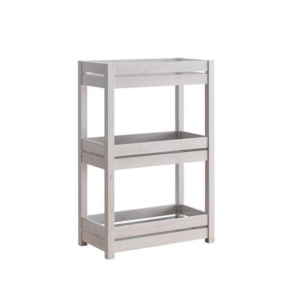 White Oak Storage Cabinet with Three Shelves 