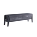 Distressed Grey and Black TV Stand with Metal Glides - IDU2359