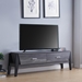 Distressed Grey and Black TV Stand with Metal Glides - IDU2359