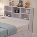 White Twin Bookcase Headboard with Six Shelves - IDU2368