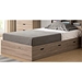 Dark Taupe Twin Size Chest Bed with Three Drawers - IDU2369