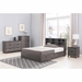 Distressed Grey Twin Size Chest Bed with Three Drawers - IDU2371