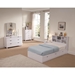 Twin Size Chest Bed with Three Drawers - White - IDU2374