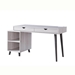 White Oak and Distressed Grey Desk - IDU1318