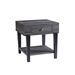 Distressed Grey and Black End Table with Four Black Straight Legs - IDU1333